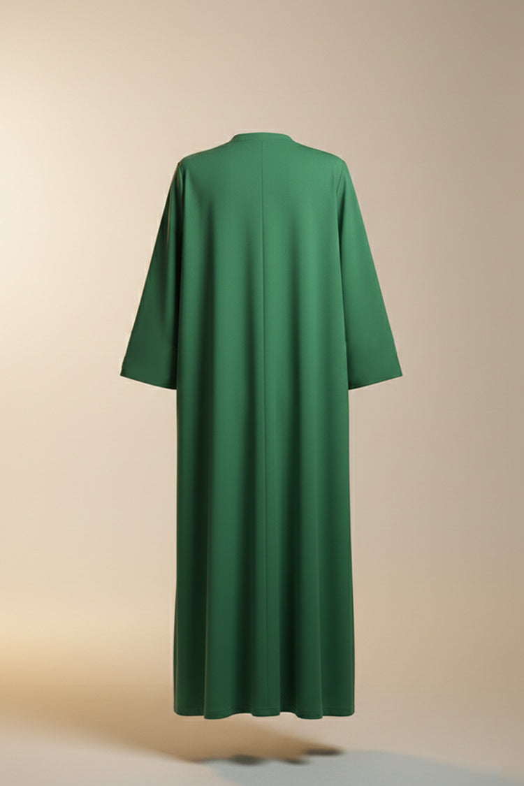 YAMZAI Premium Green Lightweight Modest Longcoat – Ramadan Exclusive Layer