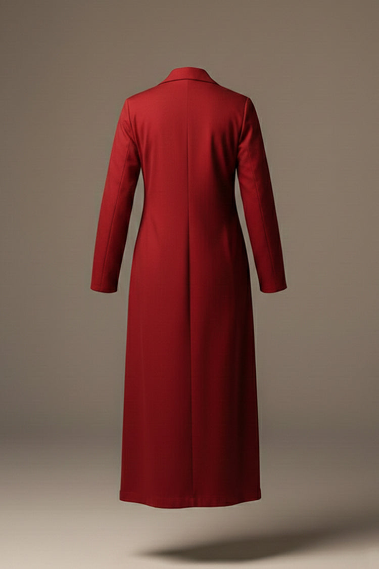 YAMZAI Premium Red Lightweight Modest Longcoat – Ramadan Exclusive Layer
