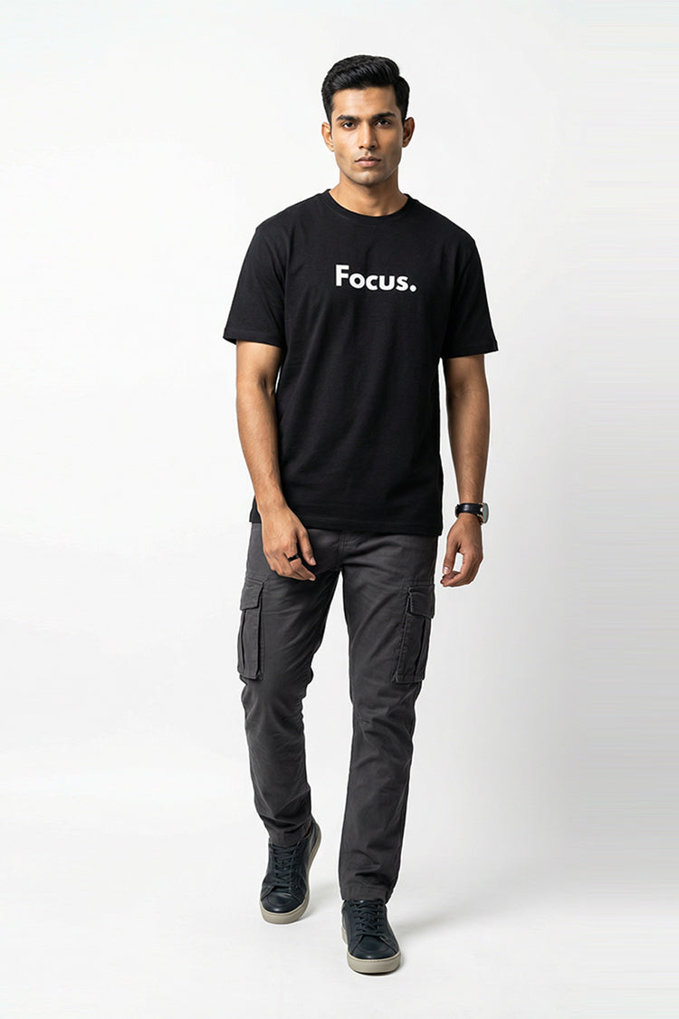 Yamzai Focus Premium Tee – Minimal Power Streetwear