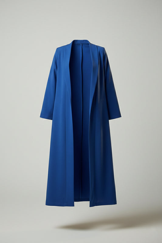 YAMZAI Premium Blue Lightweight Modest Longcoat – Ramadan Exclusive Layer