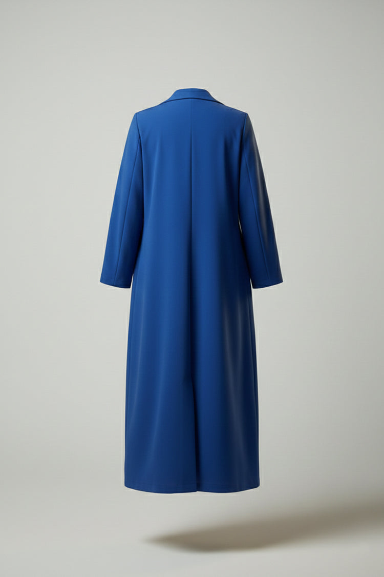 YAMZAI Premium Blue Lightweight Modest Longcoat – Ramadan Exclusive Layer
