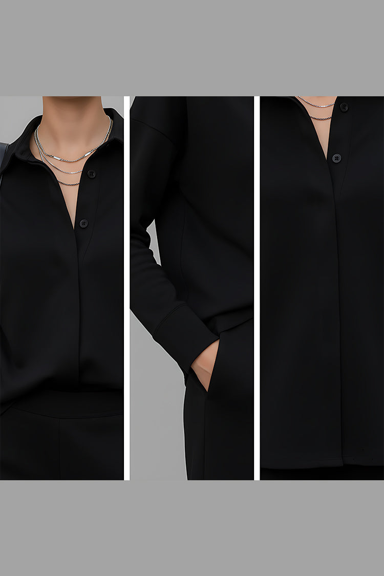 Premium Urban Black Minimalist Co-Ord Set - Limited Collection